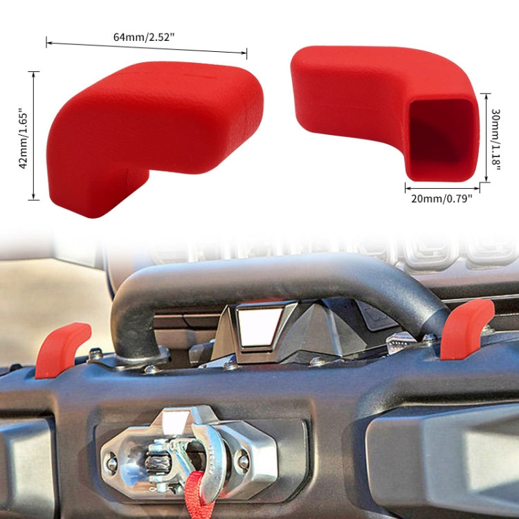 For 07-23 Jeep Wrangler JK/JL/JT Front Bumper Trailer Hook Cover(Black) - Towing Bars by PMC TechLife | Online Shopping South Africa | PMC TechLife | Buy Now Pay Later Mobicred