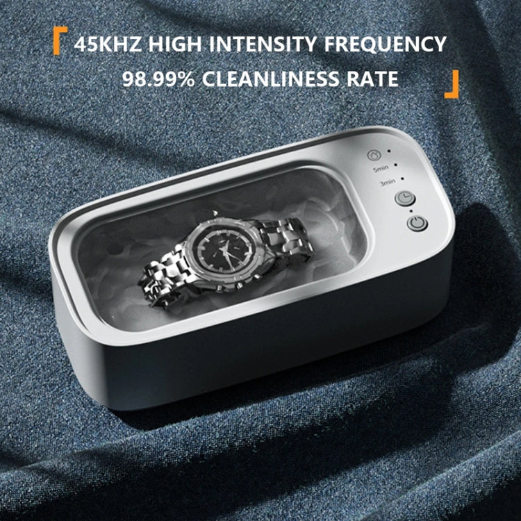 Electrical Ultrasonic Cleaner 3-speed Timing Jewelry Watches Braces Eyeglasses Cleaning Device(White) - free shipping - PMc TechLife - Order now!