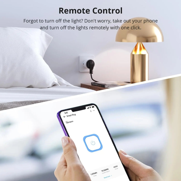 SONOFF S60TPG UK Plug Smart WiFi Socket Electricity Time Switching Voice Control - Smart Socket by SONOFF | Online Shopping South Africa | PMC TechLife | Buy Now Pay Later Mobicred