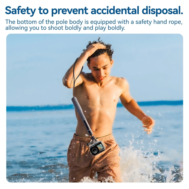 TELESIN WSS-001 65.4cm Aluminum Alloy Waterproof Ball Head Selfie Stick Diving Shooting Sports Camera Extension Stick - Extendable Pole by TELESIN | Online Shopping South Africa | PMC TechLife | Buy Now Pay Later Mobicred