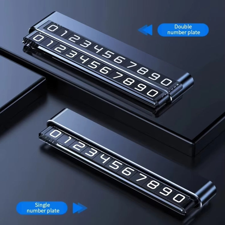 Metal Hidden Temporary Parking Number Plate Ornaments, Color: Dual Number Gray - Parking Card by PMC TechLife | Online Shopping South Africa | PMC TechLife | Buy Now Pay Later Mobicred