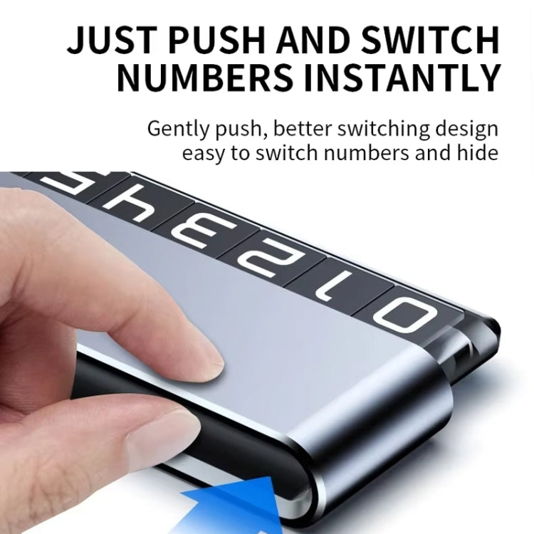 Metal Hidden Temporary Parking Number Plate Ornaments, Color: Dual Number Gray - Parking Card by PMC TechLife | Online Shopping South Africa | PMC TechLife | Buy Now Pay Later Mobicred
