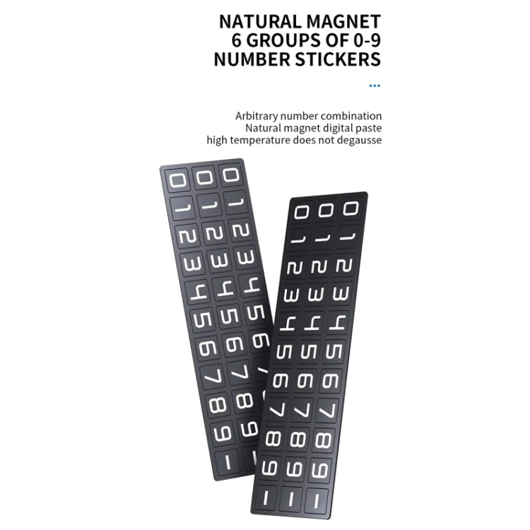 Metal Hidden Temporary Parking Number Plate Ornaments, Color: Single Number Gray - Parking Card by PMC TechLife | Online Shopping South Africa | PMC TechLife | Buy Now Pay Later Mobicred