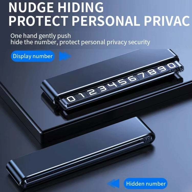 Metal Hidden Temporary Parking Number Plate Ornaments, Color: Single Number Gray - Parking Card by PMC TechLife | Online Shopping South Africa | PMC TechLife | Buy Now Pay Later Mobicred