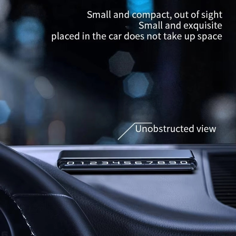 Metal Hidden Temporary Parking Number Plate Ornaments, Color: Single Number Gray - Parking Card by PMC TechLife | Online Shopping South Africa | PMC TechLife | Buy Now Pay Later Mobicred