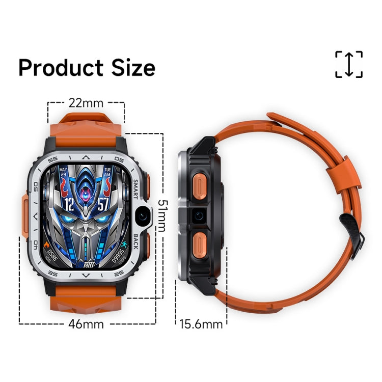 LOKMAT APPLLP 4 MAX 2.02-Inch Android 8.1 Full Network Wifi Card Bluetooth Smart Watch(Silver 64G) - free shipping - PMC TechLife - Order now!