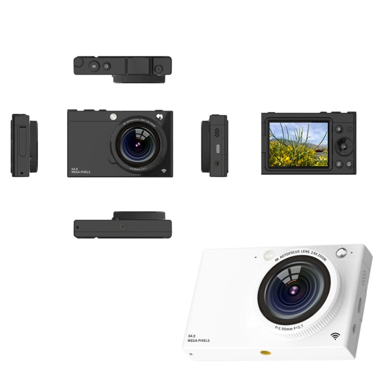 High-Definition CCD Digital Camera 64 Million WiFi Card Camera, Color: Black + Microphone/Fill Light/Headphone Cable - Video Cameras by PMC TechLife | Online Shopping South Africa | PMC TechLife | Buy Now Pay Later Mobicred