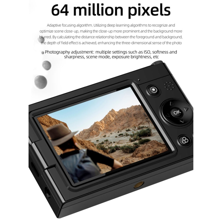 High-Definition CCD Digital Camera 64 Million WiFi Card Camera, Color: Black - Video Cameras by PMC TechLife | Online Shopping South Africa | PMC TechLife | Buy Now Pay Later Mobicred