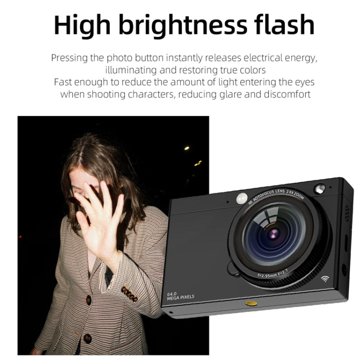High-Definition CCD Digital Camera 64 Million WiFi Card Camera, Color: White + Microphone/Fill Light/Headphone Cable - free shipping - PMC TechLife - Order now!