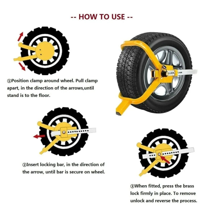 Car Anti-theft Lock SUV Wheel Three-prong Lock With Suction Cup, Style: Ordinary - Others by PMC TechLife | Online Shopping South Africa | PMC TechLife | Buy Now Pay Later Mobicred