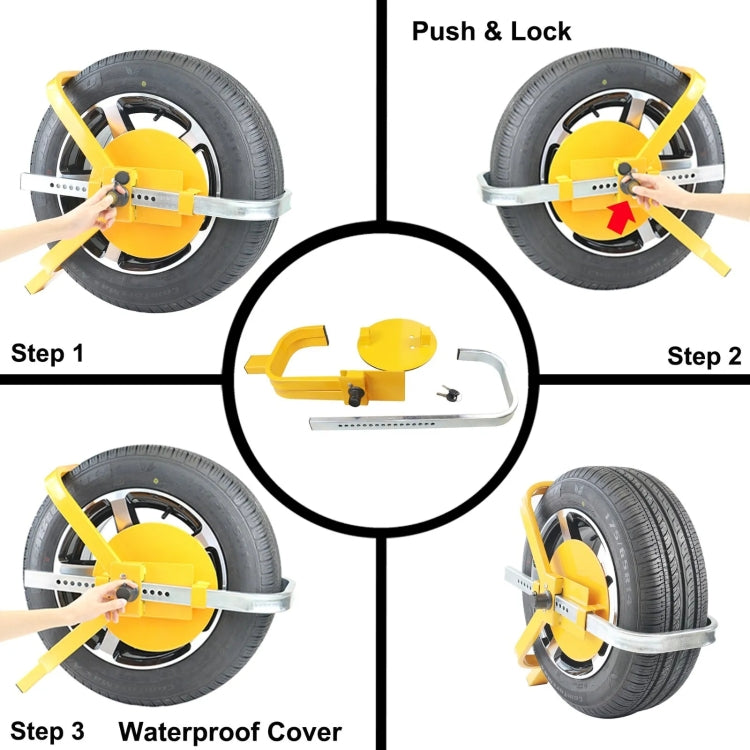 Car Anti-theft Lock SUV Wheel Three-prong Lock With Suction Cup, Style: With Disc - Others by PMC TechLife | Online Shopping South Africa | PMC TechLife | Buy Now Pay Later Mobicred