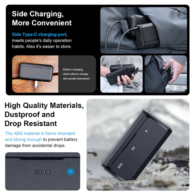 TELESIN GP-HPB-012 Pocket Multifunctional Storage Charging Box For GoPro HERO12 Black / HERO11 Black / HERO10 Black / HERO9 Black(Single Charging Box) - free shipping - PMC TechLife - Order now!