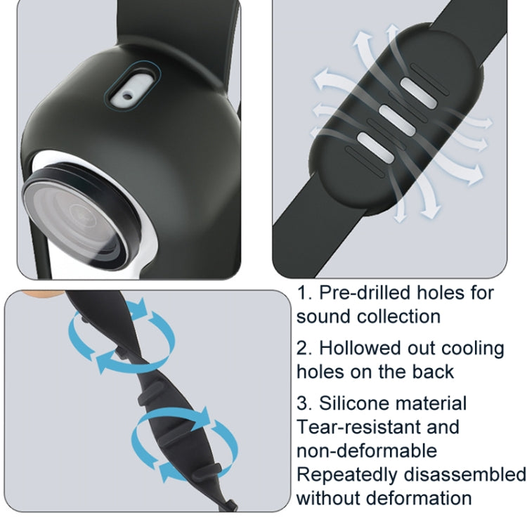 For Insta360 GO 3 / 3S Sunnylife IST-Q9335 Camera Silicone Case Wristband Bicycle Strap Expanding Accessories(Black) - free shipping - PMC TechLife - Order now!