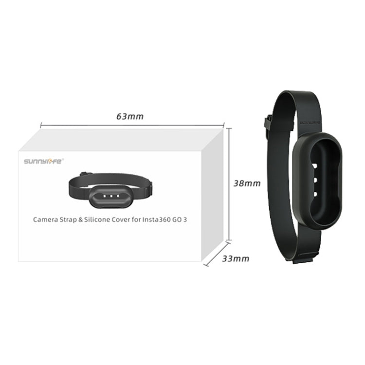For Insta360 GO 3 / 3S Sunnylife IST-Q9335 Camera Silicone Case Wristband Bicycle Strap Expanding Accessories(Black) - free shipping - PMC TechLife - Order now!