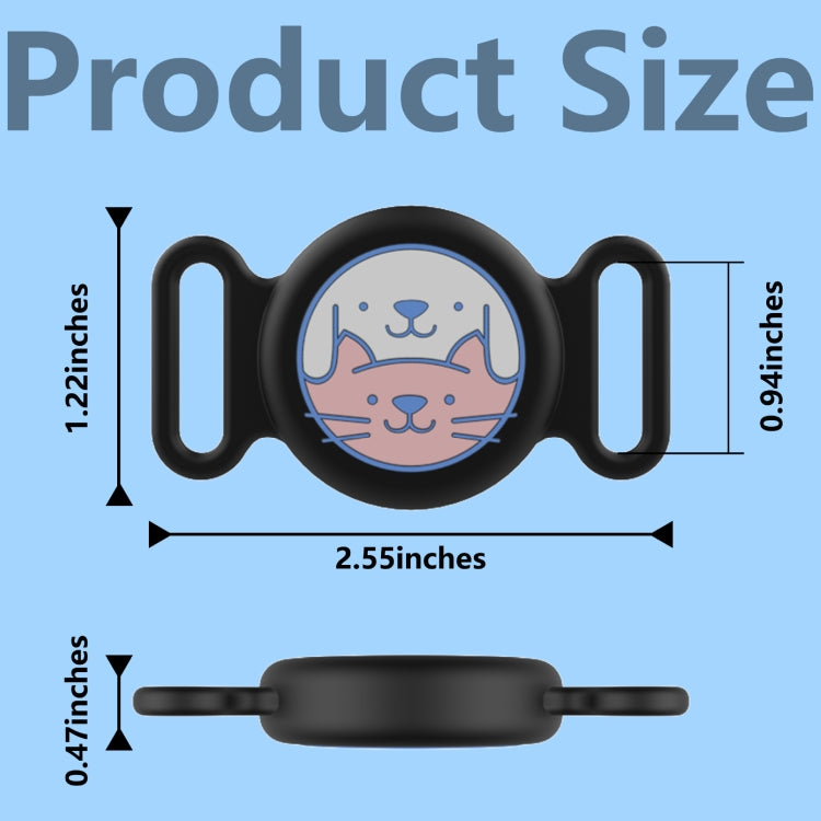 For AirTag Pet Collar Locator Silicone Life Waterproof Protective Case(Deep Blue) - Pet Series by PMC TechLife | Online Shopping South Africa | PMC TechLife | Buy Now Pay Later Mobicred