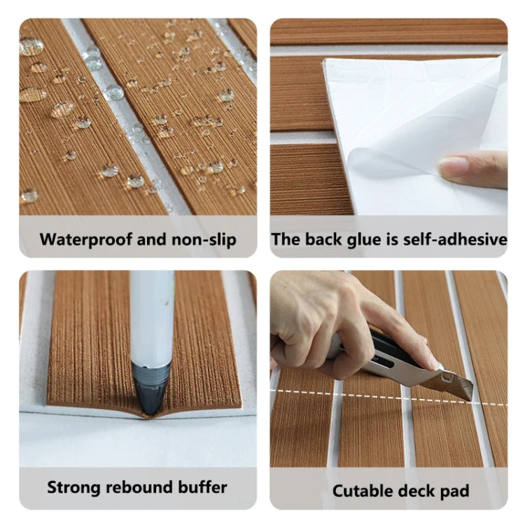 240x45x0.6cm Yacht RV Modification Imitation Teak Floor EVA Anti-slip Mat - Floor Mats by PMC TechLife | Online Shopping South Africa | PMC TechLife | Buy Now Pay Later Mobicred