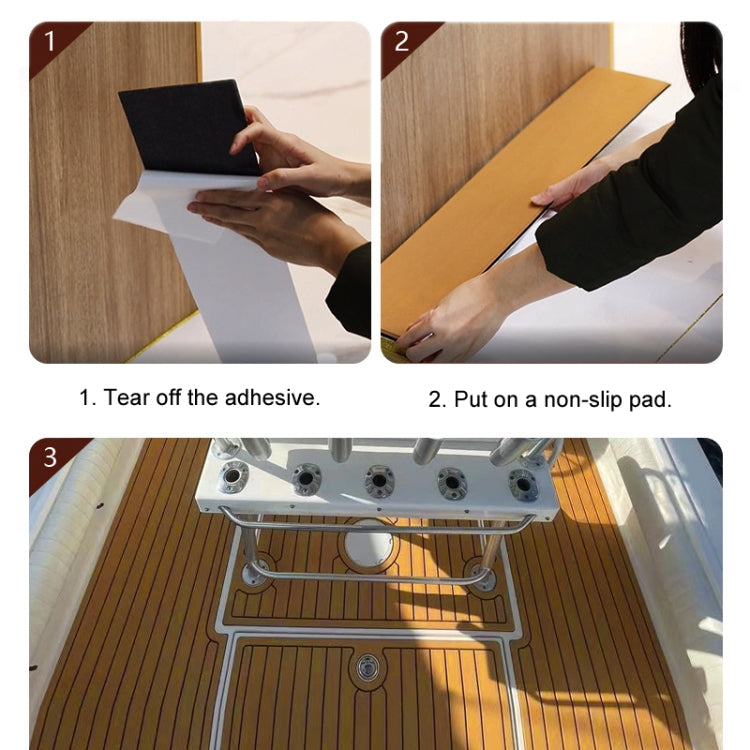 240x45x0.6cm Yacht RV Modification Imitation Teak Floor EVA Anti-slip Mat - Floor Mats by PMC TechLife | Online Shopping South Africa | PMC TechLife | Buy Now Pay Later Mobicred