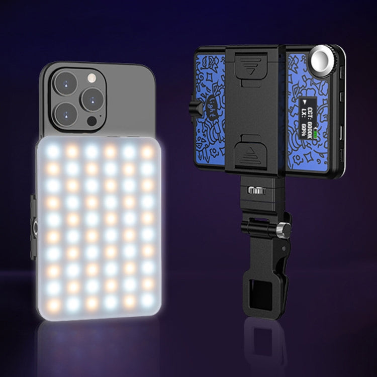 60 LEDs Rechargeable Clip Fill Light With Front & Back Clip Adjusted 3 Light Modes For Phone, Spec: B Type White - Selfie Light by PMC TechLife | Online Shopping South Africa | PMC TechLife | Buy Now Pay Later Mobicred
