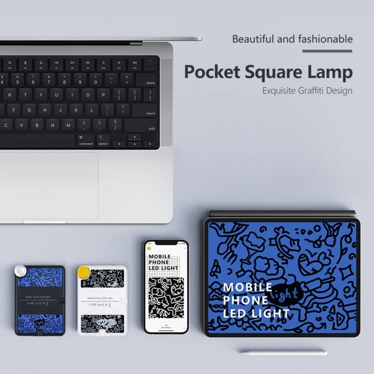 60 LEDs Rechargeable Clip Fill Light With Front & Back Clip Adjusted 3 Light Modes For Phone, Spec: B Type Blue - Selfie Light by PMC TechLife | Online Shopping South Africa | PMC TechLife | Buy Now Pay Later Mobicred