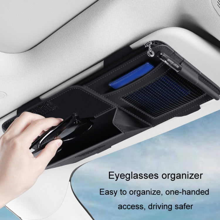 Multi-functional Car Sunshade Sunglasses ID Ticket Storage Bag Car Sun Visor Eyeglasses Case(Pink) - Stowing Tidying by PMC TechLife | Online Shopping South Africa | PMC TechLife | Buy Now Pay Later Mobicred