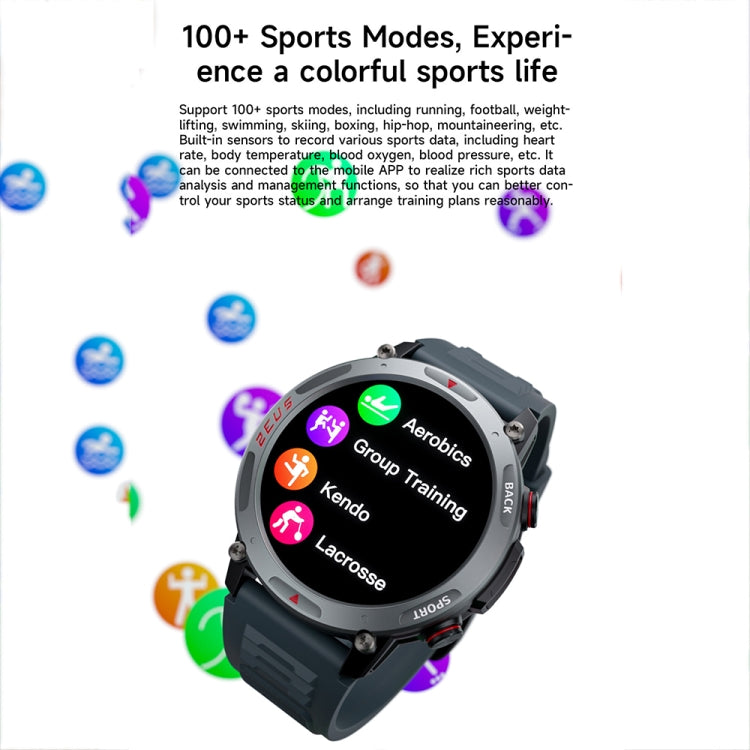 LOKMAT ZEUS4 PRO 1.43-Inch IP68 Waterproof Health Monitoring Bluetooth Call Smart Watch(Light Grey) - free shipping - PMC TechLife - Order now!