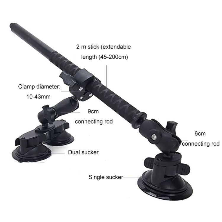 For Insta 360 ONE X / X2 / X3 / X4 Car Top Suction Cup Selfie Stick Bracket, Model: Set 2 - Holder by PMC TechLife | Online Shopping South Africa | PMC TechLife | Buy Now Pay Later Mobicred