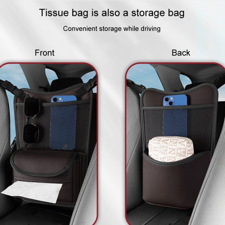 Car Between Seats Organizer Multifunctional Storage Bag Front And Back Dual Usage Tissue Box(Grey) - Stowing Tidying by PMC TechLife | Online Shopping South Africa | PMC TechLife | Buy Now Pay Later Mobicred