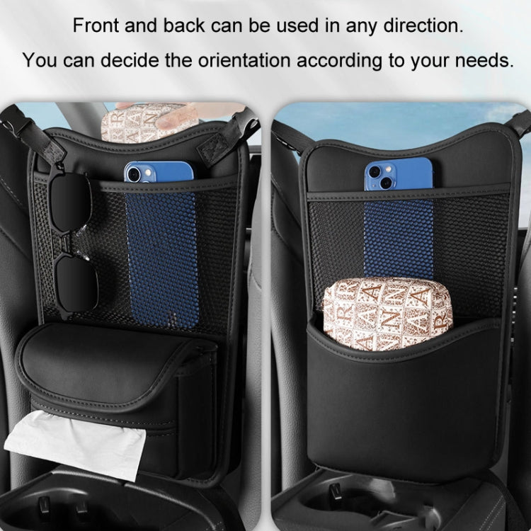 Car Between Seats Organizer Multifunctional Storage Bag Front And Back Dual Usage Tissue Box(Black) - Stowing Tidying by PMC TechLife | Online Shopping South Africa | PMC TechLife | Buy Now Pay Later Mobicred