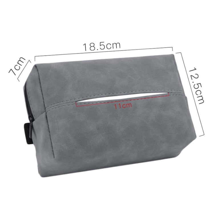 Car Armrest Box Tissue Box Car Sun Visor Seat Back Hanging Tissue Storage Bag(Grey) - Tissue Boxes by PMC TechLife | Online Shopping South Africa | PMC TechLife | Buy Now Pay Later Mobicred