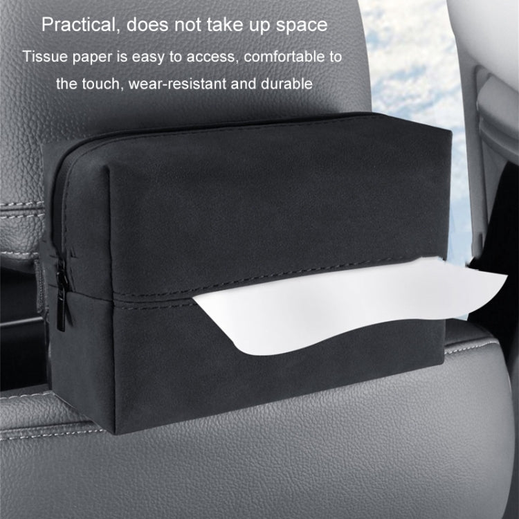 Car Armrest Box Tissue Box Car Sun Visor Seat Back Hanging Tissue Storage Bag(Brown) - Tissue Boxes by PMC TechLife | Online Shopping South Africa | PMC TechLife | Buy Now Pay Later Mobicred