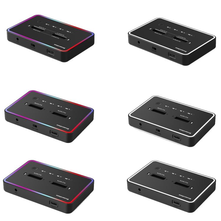 Dual NVME or Dual SATA Blueendless M.2 Dual-Slot Hard Drive Base Solid State Hard Drive Box, US Plug - HDD Enclosure by PMC Jewellery | Online Shopping South Africa | PMC Jewellery | Buy Now Pay Later Mobicred