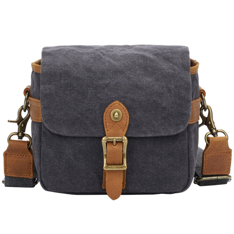 Retro Camera Canvas Bag Shoulder Messenger Bag Travel Portable Case(Dark Gray) - Strap Satchel by PMC TechLife | Online Shopping South Africa | PMC TechLife | Buy Now Pay Later Mobicred