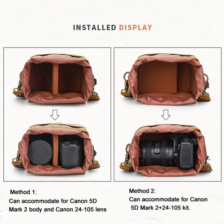 Retro Camera Canvas Bag Shoulder Messenger Bag Travel Portable Case(Dark Gray) - Strap Satchel by PMC TechLife | Online Shopping South Africa | PMC TechLife | Buy Now Pay Later Mobicred