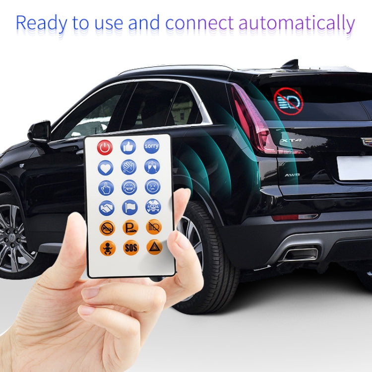 HI.GROOM Car LED Customized Pixel Emoticon Lights Bluetooth Remote Control Interactive AI Screen, Style: No Remote Control - free shipping - PMC TechLife - Order now!