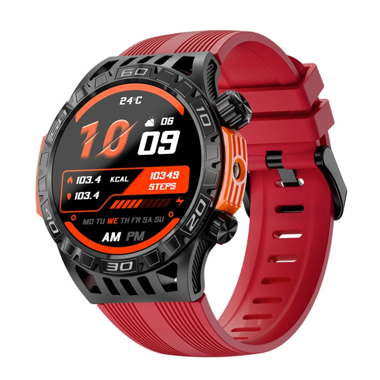 LOKMAT ZEUS6 PRO 1.46-Inch IP68 Waterproof SOS Flashlight Bluetooth Smart Watch(Brick Red) - free shipping - PMC TechLife - Order now!