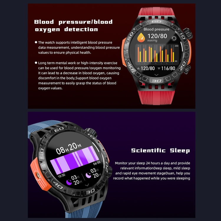 LOKMAT ZEUS6 PRO 1.46-Inch IP68 Waterproof SOS Flashlight Bluetooth Smart Watch(Black) - free shipping - PMC TechLife - Order now!