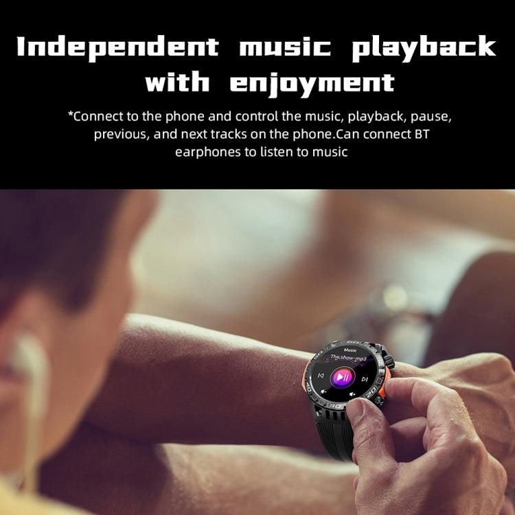 LOKMAT ZEUS6 PRO 1.46-Inch IP68 Waterproof SOS Flashlight Bluetooth Smart Watch(Blue) - free shipping - PMC TechLife - Order now!