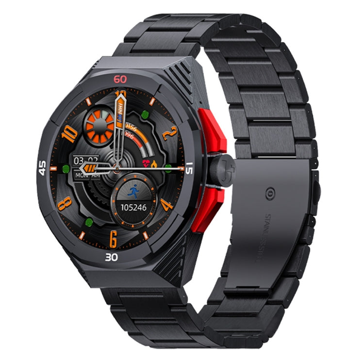 LOKMAT COMET2 PRO 1.46-Inch 5ATM Waterproof Bluetooth Call Smart Watch, Color: Black Stainless Steel - free shipping - PMC TechLife - Order now!