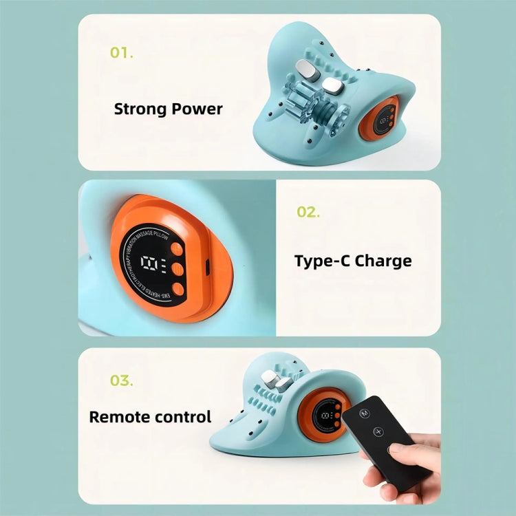 JJ-001 EMS Hot Compress Pulse Multifunctional Shoulder and Neck Massager(Blue) - free shipping - PMC TechLife - Order now!