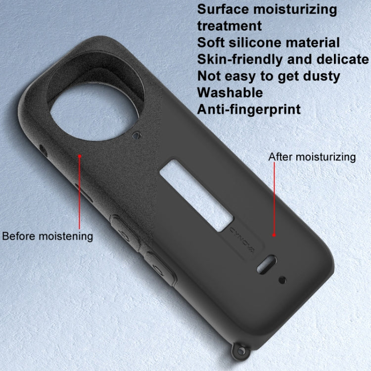For Insta360 X4 CYNOVA OX4-JST-CY Body Silicone Case(Black) - Case & Bags by CYNOVA | Online Shopping South Africa | PMC TechLife | Buy Now Pay Later Mobicred