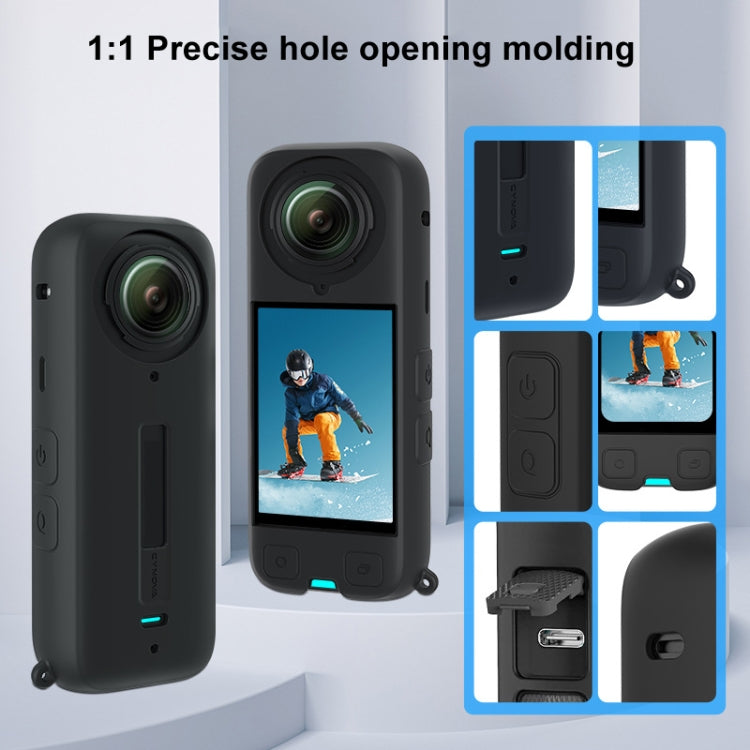 For Insta360 X4 CYNOVA OX4-JST-CY Body Silicone Case(Black) - Case & Bags by CYNOVA | Online Shopping South Africa | PMC TechLife | Buy Now Pay Later Mobicred