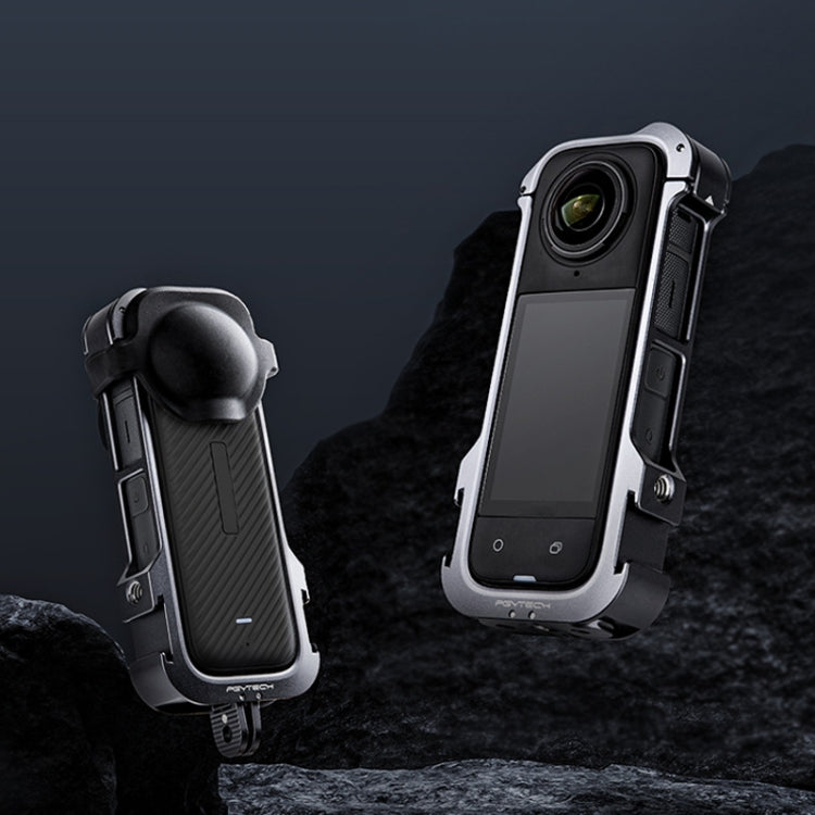 For Insta360 X4 PGYTECH P-55A-010 Metal Rabbit Cage Aluminum Expanding Protective Bezel With Lens Case - free shipping - PMC TechLife - Order now!