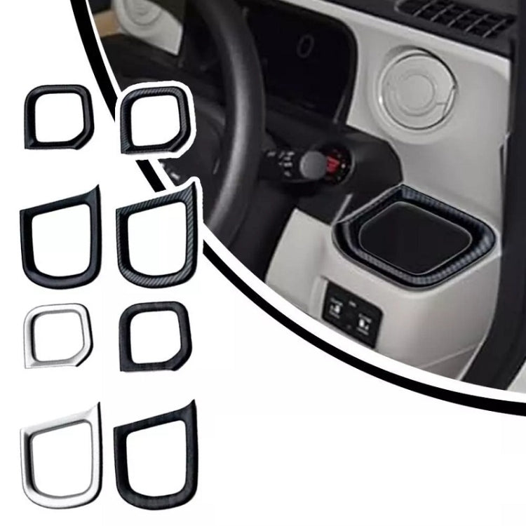 For Honda 2023 N-box JF5/JF6 Right-hand Drive Cup Holder Decorative Frame Patch(Matte Silver) - Car Interior Mouldings by PMC TechLife | Online Shopping South Africa | PMC TechLife | Buy Now Pay Later Mobicred
