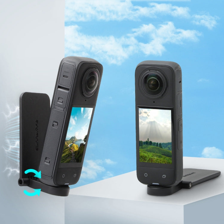 For Insta360 X4 / X3 Sunnylife X4-ZJ827 Magnetic Stand Base Handheld Handle Desktop Support Accessories(Black) - Mount & Holder by Sunnylife | Online Shopping South Africa | PMC TechLife | Buy Now Pay Later Mobicred