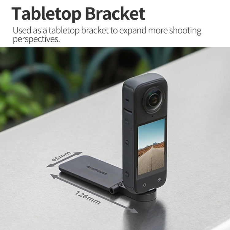 For Insta360 X4 / X3 Sunnylife X4-ZJ827 Magnetic Stand Base Handheld Handle Desktop Support Accessories(Black) - Mount & Holder by Sunnylife | Online Shopping South Africa | PMC TechLife | Buy Now Pay Later Mobicred