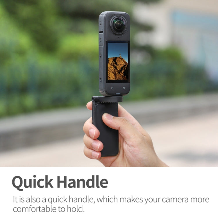 For Insta360 X4 / X3 Sunnylife X4-ZJ827 Magnetic Stand Base Handheld Handle Desktop Support Accessories(Black) - Mount & Holder by Sunnylife | Online Shopping South Africa | PMC TechLife | Buy Now Pay Later Mobicred