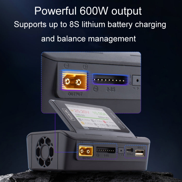 ToolkitRC M9 600W Airplane Li-Po Battery Balance Charger With Voice Function(Black) - free shipping - PMC Jewellery - Order now!
