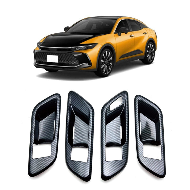 For 2023 Toyota Crown Door Handle Cover Decorative Frame, Style: Right-hand Drive(Carbon Fiber) - free shipping - PMC TechLife - Order now!