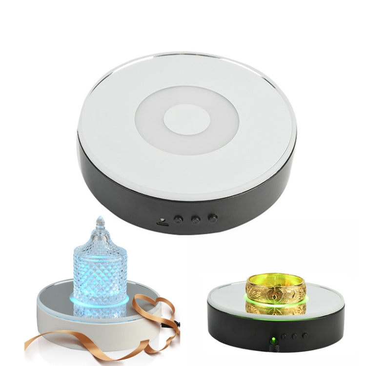 15cm Spinning Display Stand with Gradient Color Lights for Glass Art(Black) -  by PMC TechLife | Online Shopping South Africa | PMC TechLife | Buy Now Pay Later Mobicred