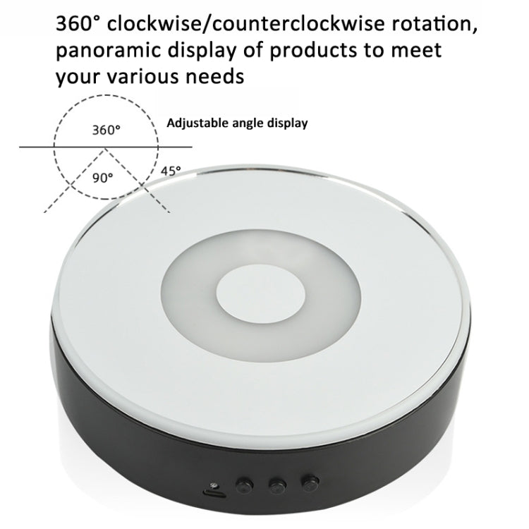 15cm Spinning Display Stand with Gradient Color Lights for Glass Art(Black) -  by PMC TechLife | Online Shopping South Africa | PMC TechLife | Buy Now Pay Later Mobicred